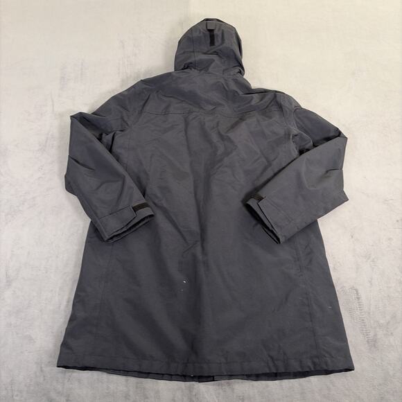 Lands End Waterproof Windproof Hooded Squall Jacket Sz Lg 14-16 Anti-Static BLK - Picture 14 of 16